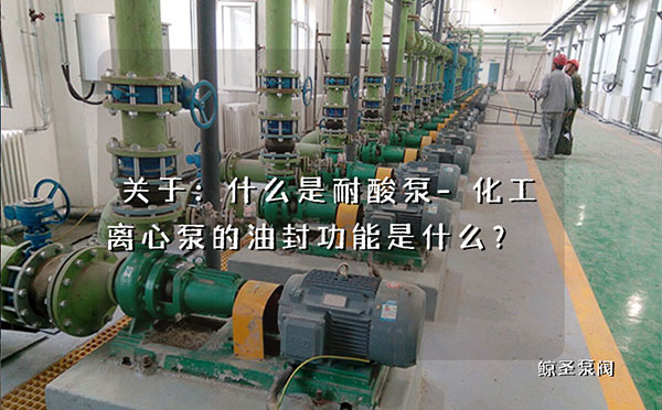 关于：什么是耐酸泵-化工离心泵的油封功能是什么?