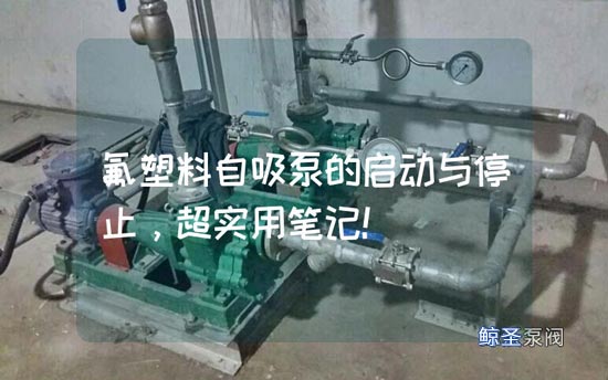 氟塑料自吸泵的启动与停止，超实用笔记！