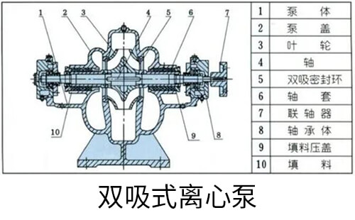 双吸式离心泵结构图