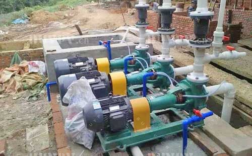 江苏泰州耐腐耐磨溜槽供水泵项目成功案例
